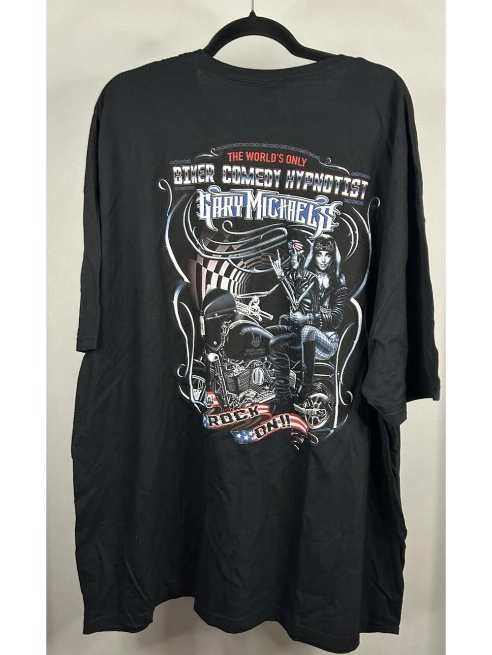 Gary Michaels Biker Comedy Hypnotist T-Shirt Men’s Size 4XL